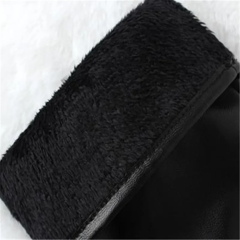 The new winter fashion men's PU leather gloves and velvet touch screen wind bike riding outdoor warm gloves jt-32