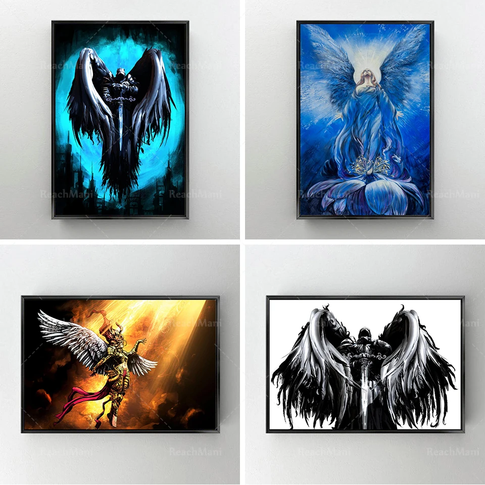 

Angel canvas print, modern wall art, canvas wall poster