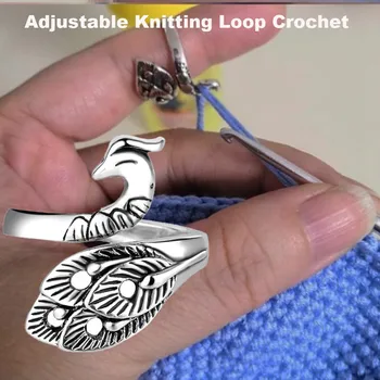 

Adjustable Knitting Loop Crochet Loop Knitting Phoenix Ring Accessories Crochet Knitting Crafts Tool Christmas Gift Wholesale