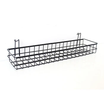 

Hanging Basket Iron Made Display Wall Mount Grid Panel Display Shelf Basket Storage Rack Photo Holder