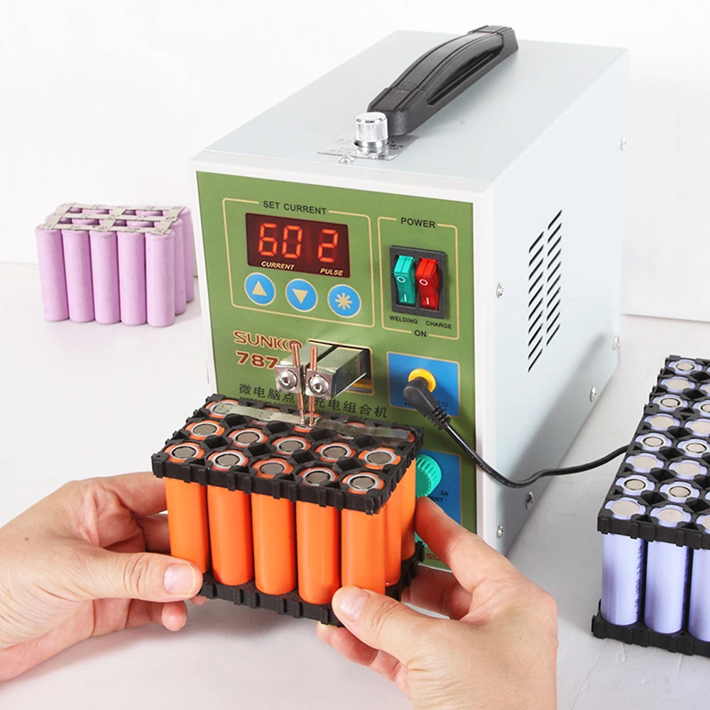 

Battery Butt Welding Machine 0.05 ~0.15mmDouble Pulse MCU Spot Welder Battery Capability Charger For 18650 SUNKKO 787A+