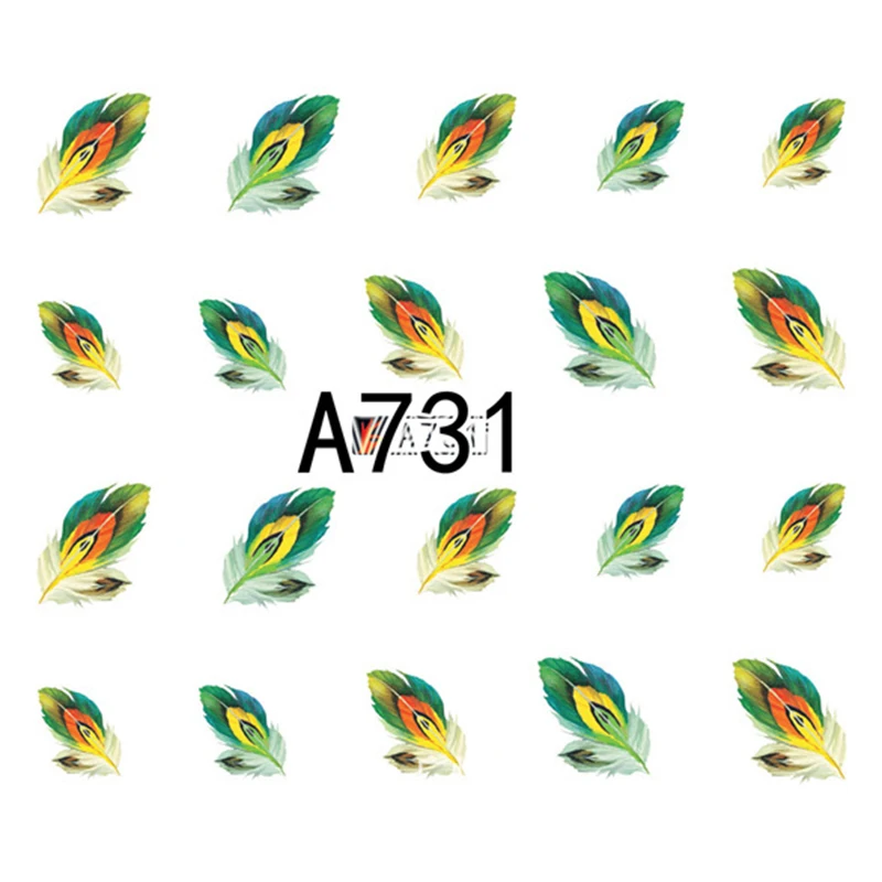 GAM BELLE 1pc Hot Designs Colorful Feather Tattoos Nail Decals Manicure Water Transfer Stickers Nail Art 1 GAM BELLE 1pc Hot Designs Colorful Feather Tattoos Nail Decals Manicure Water Transfer Stickers Nail Art 4