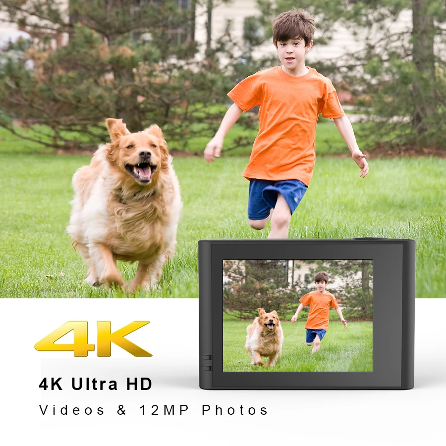 WIMIUS L2 4K wifi Спортивная экшн-видеокамера HD 40m Водонепроницаемая камера для дайвинга 12MP камера для велосипедного шлема 170 широкоугольный