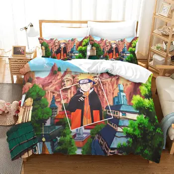 

Comic Naruto Bedding Set Bedroom Decor Hypoallergenic Quilt Cover Doona 1PC Duvet Cover with Pillowcase Dropship