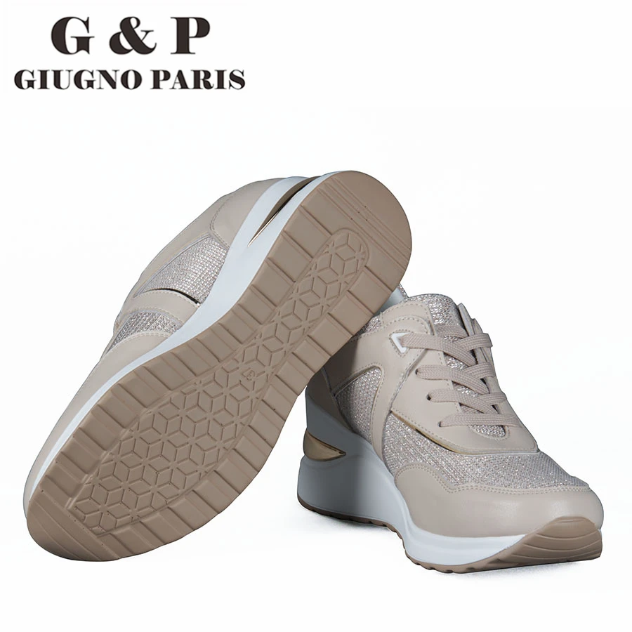 Leather Shoes women platform sneakers wedge chunky walking shoes comfortable and light weight leather upper and insole