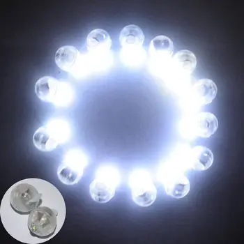 

100pcs/lot 100 X Round Led Flash Ball Lamp Balloon Light long standby time for Paper Lantern Balloon Light Party Wedding Decorat