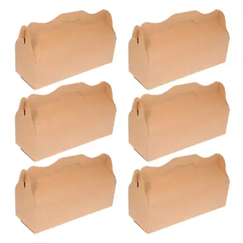 

10pcs Cake Boxes Cake Roll Packing Boxes Portable Cake Container with Inserts