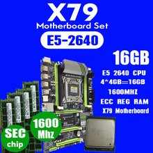 X79 Turbo scheda madre LGA2011 ATX combo E5 2640 CPU 4pcs x 4GB = 16GB DDR3 di RAM 1600 mhz PC3 12800R PCI-E NVME M.2 SSD