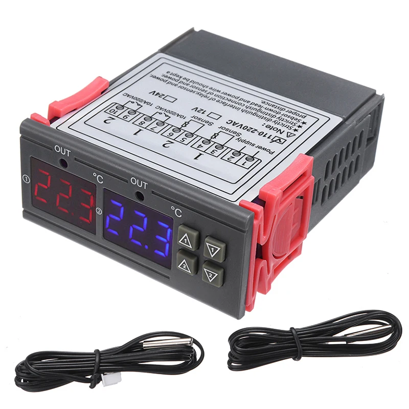 110-220V Digital Temperature Controller STC-3008 Switch Thermostat NTC Sensor Heat Cool | Инструменты