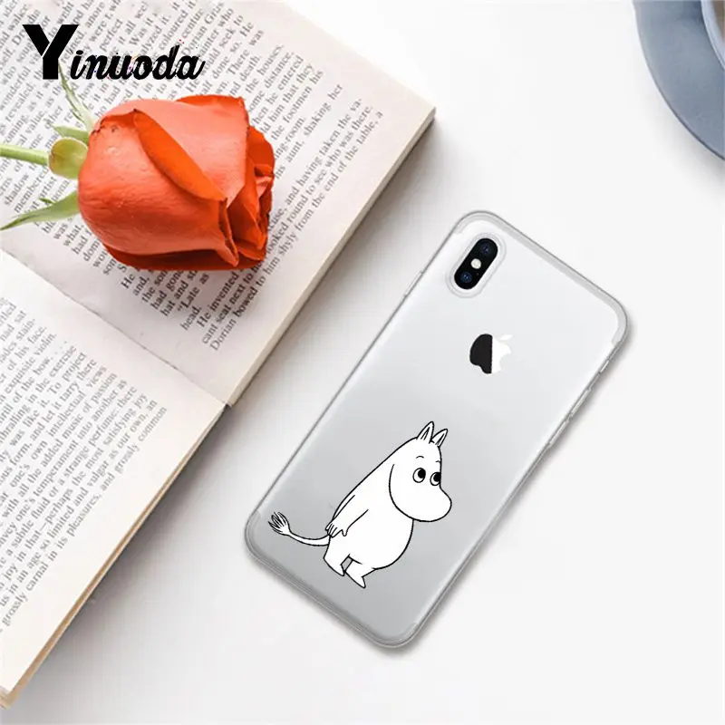 Yinuoda hippo Moomin чехол мягкий чехол для iPhone X XS MAX 6 6s 7 7plus 8 8Plus 5 5S SE XR 10