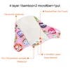 Ohbabyka 5pcs Washable Sanitary Towel Cloth Reusable Menstrual Pads Super-Absorbent Soft and Comfortable Bamboo Sanitary Pads 4