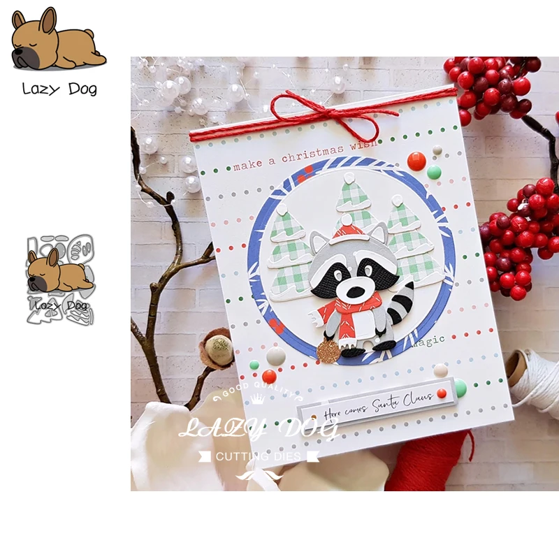 

Raccoon Animal Metal Cutting Dies Scrapbooking Stencil DIY Decorative Craft Embossing Die Cuts Card Making New Dies For 2019