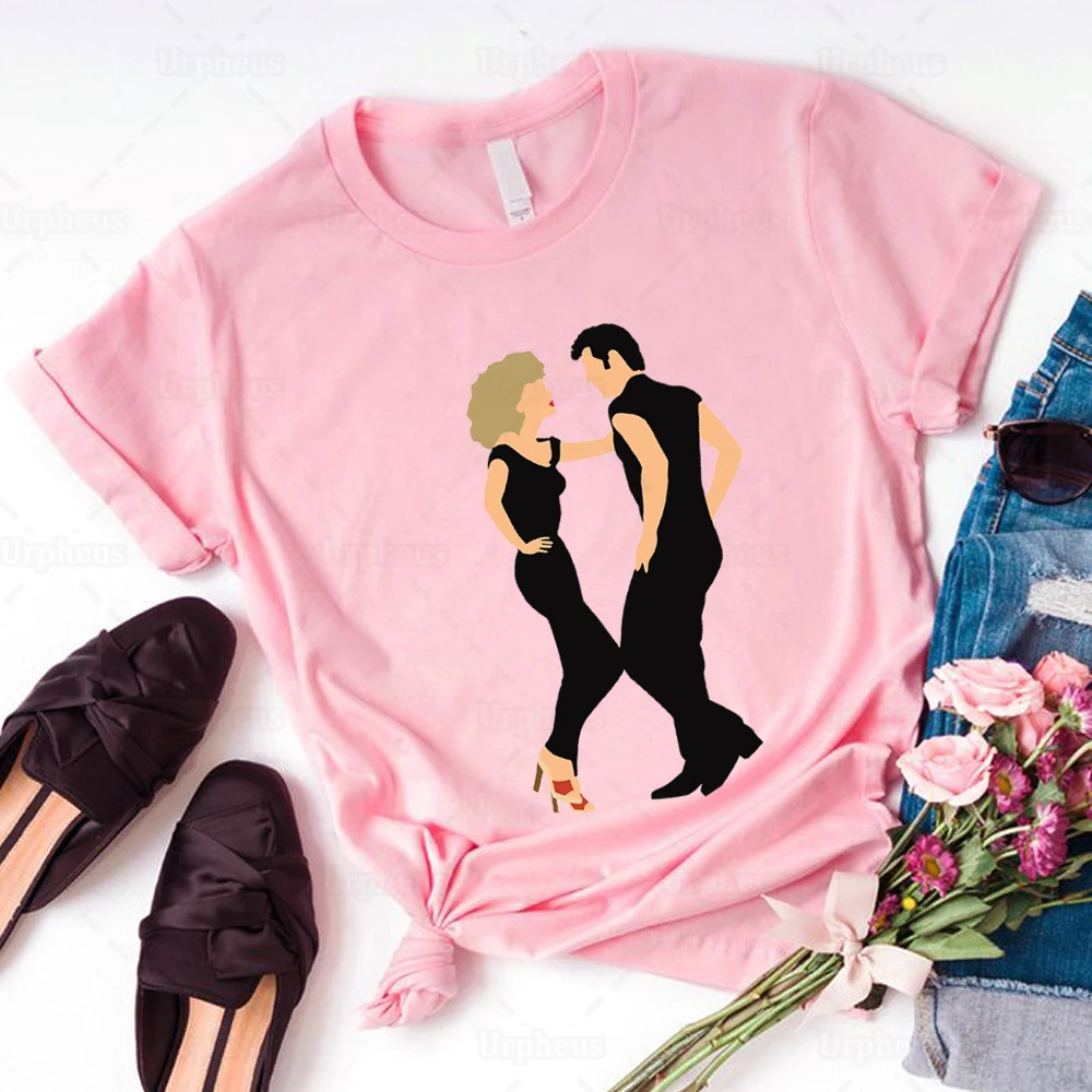 Grease Retor Shirt Grease Ladies Musical Print T Shirt Harajuku Vintage Style Top Tees 3