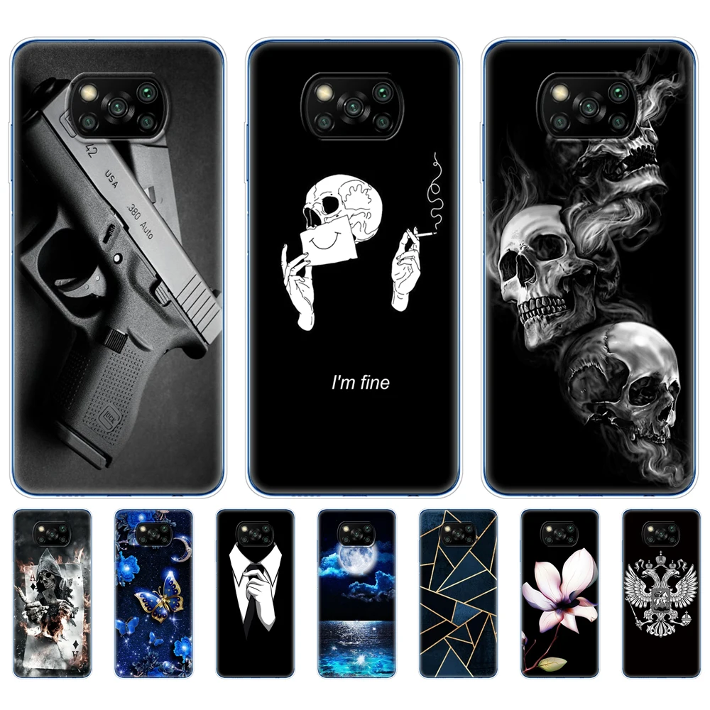 Чехол для Xiaomi Poco X3 NFC силиконовый мягкий сенсорный чехол POCO чехлы из ТПУ бампер X 3 6 67 дюйма чехлы|Бамперы| |