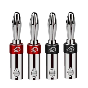 

20PCS Banana Connectors Speaker Plug Binding Post Terminal Rhodium Plated HiFi Stereo Adapter Solder Cable Audio Jack