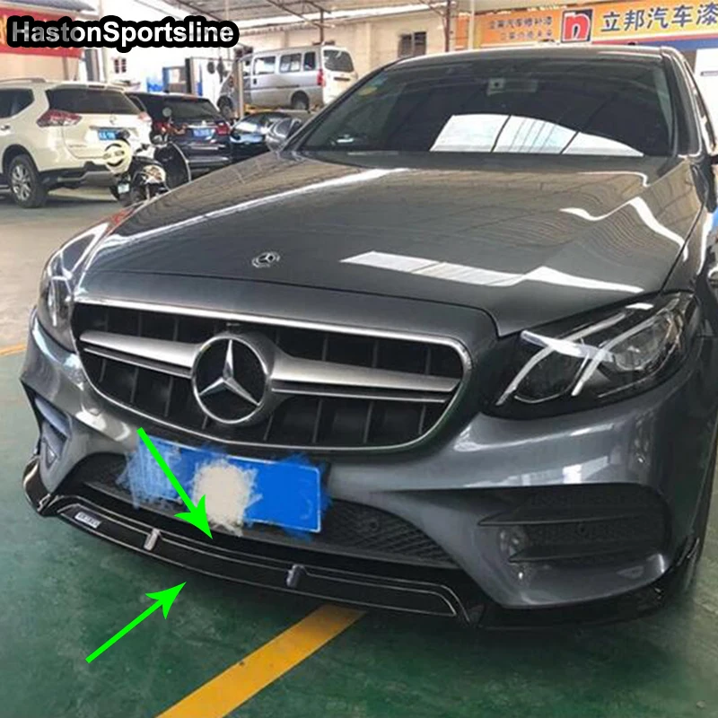 W205 B Стиль углеродного волокна тела комплект Передняя губы для Mearcedes Benz C205 S205 C180 C200