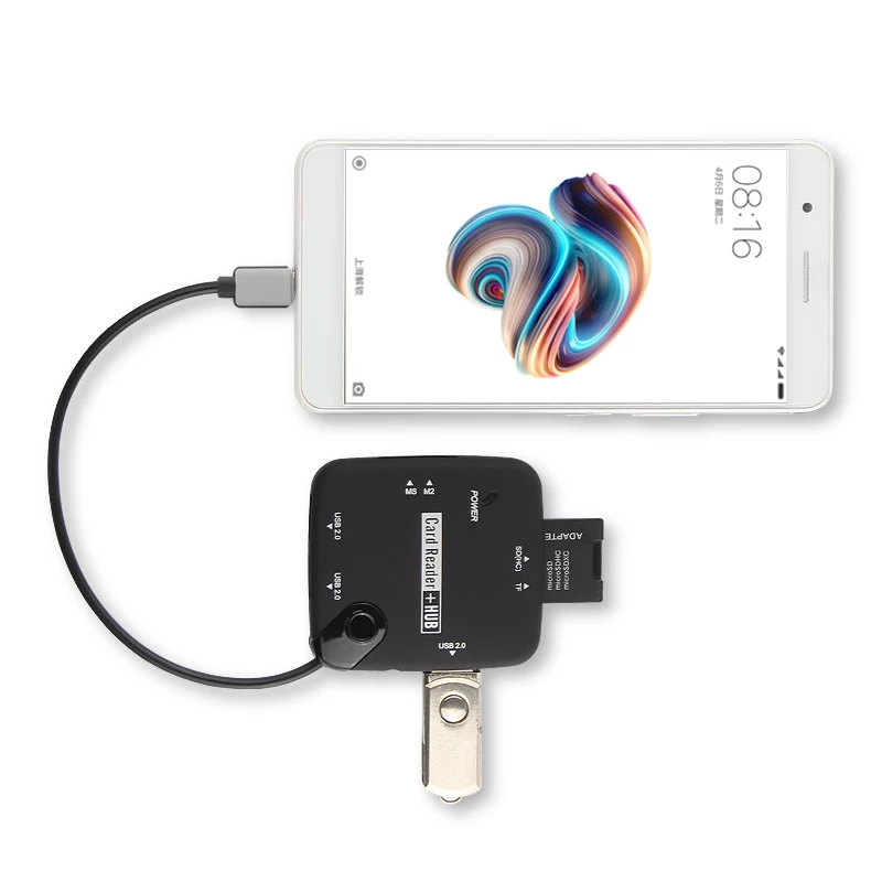 Ajiuyu USB C концентратор type-c адаптер TF SD кардридер USB-C Узловая док-станция многопортовый сплиттер для MacBook Pro Air Thunderbolt 3 Pad Phone