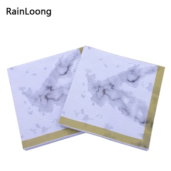 

[RainLoong] Print Striped Floor Tile Patterned Paper Napkins Tissue For Party Decoration Decoupage 33*33cm 5 packs (20pcs/pack)