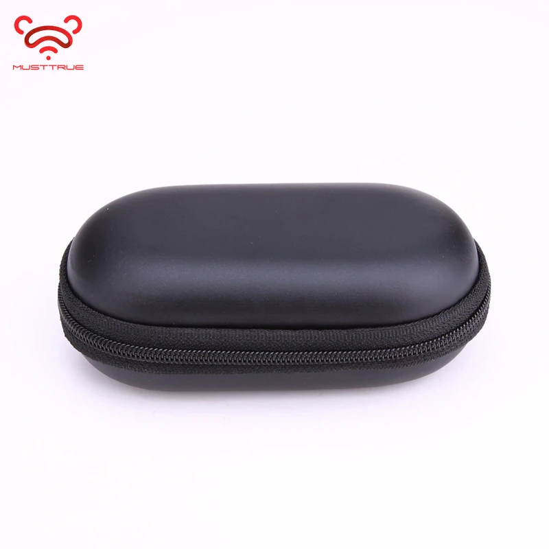 

MUSTTRUE Headphone Case Bag Portable Earphone Earbuds Hard Box Storage for Memory Card USB Cable Organizer Mini Earphone Bag