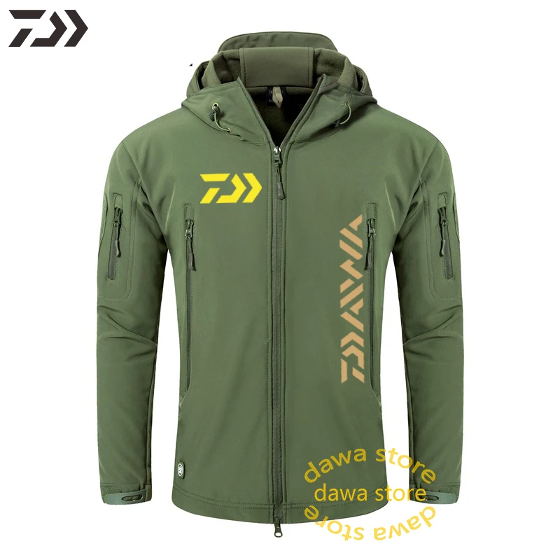 Daiwa камуфляжная рыболовная куртка мужская термальная ветрозащитная прочная уличная одежда для рыбалки зимняя походная одежда для кемпинга 13 цветов