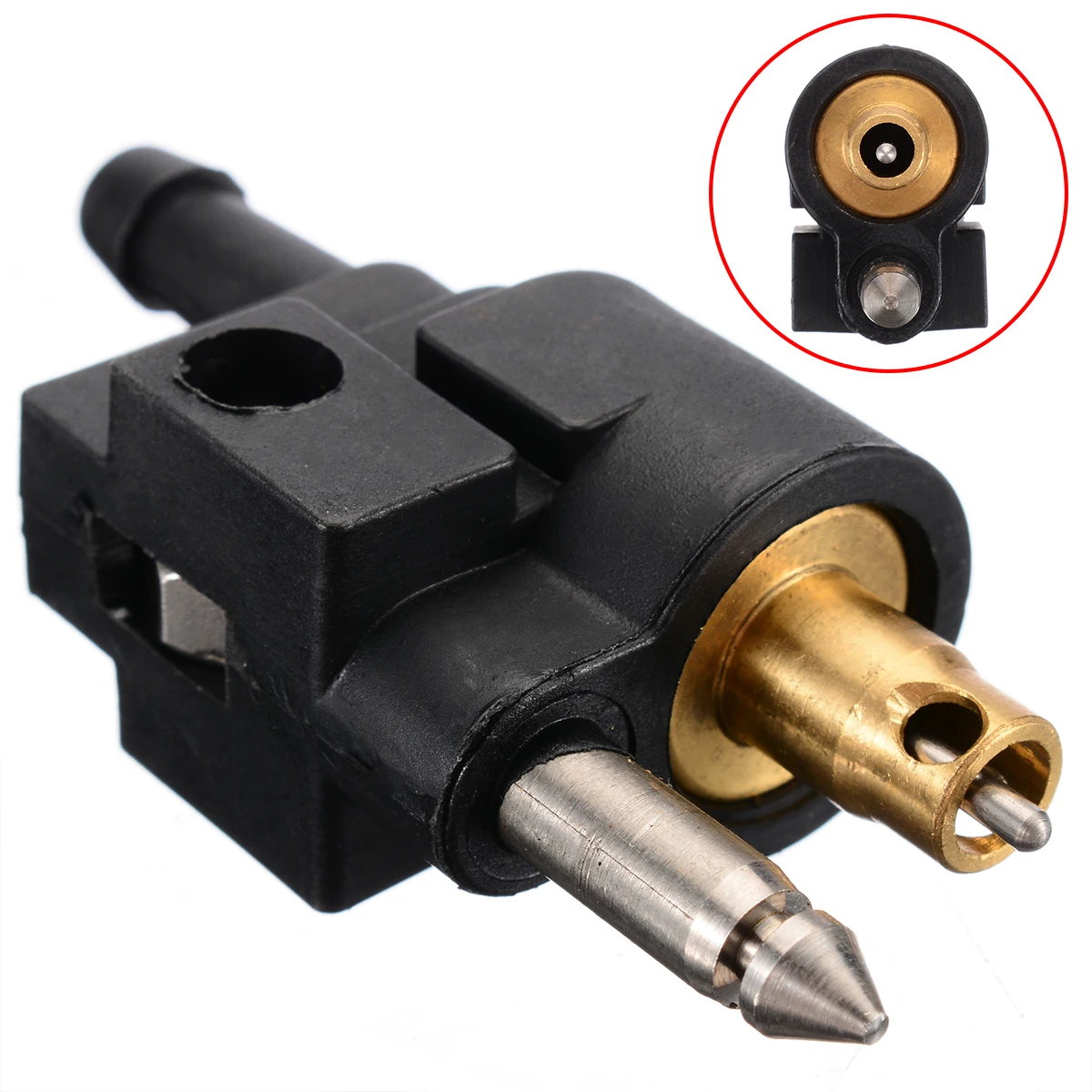 Boat Engine Fuel Line Connector Outboard Motor 6mm For Yamaha Fits 1/4" Black Boat Engine Fuel Line Connector Outboard Motor 6mm For Yamaha Fits 1/4" Black