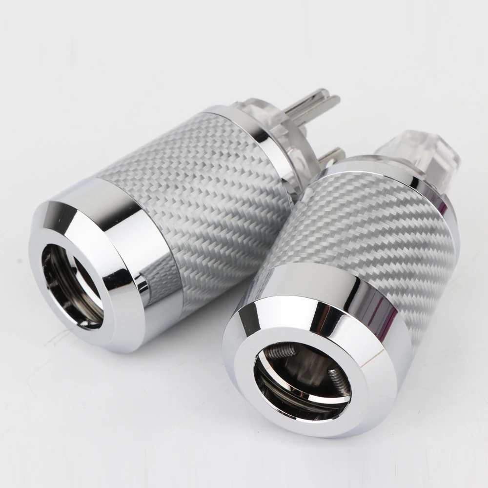 High-end WCF2-TR US Power Stecker Carbon Fiber Rhodium IEC 15A AC Stecker Netz Stecker Power Stecker für DIY Audio Power Kabel – Detail 2