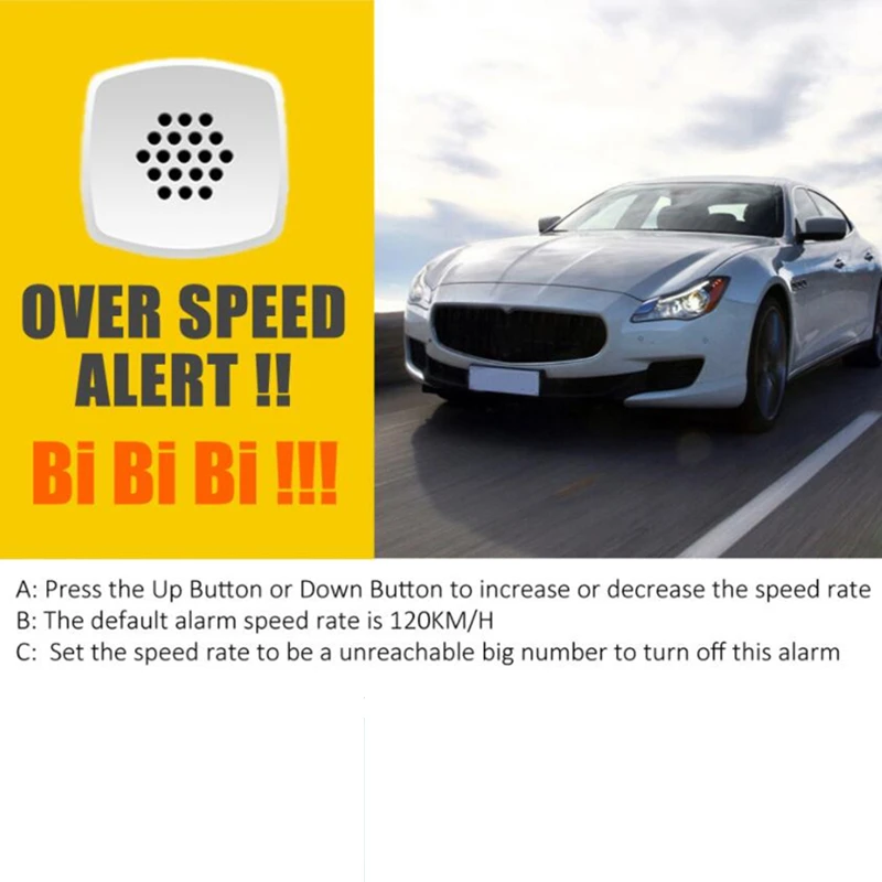  3 zoll GPS Speed Meter HUD Display KM/H Auto HUD Head Up Display C60 Große Bildschirm Geschwindigke
