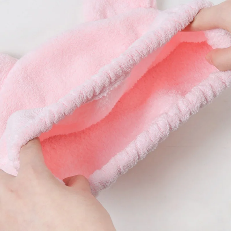 Практичная шапочка для душа толстая быстро высыхает волосы обернутое полотенце