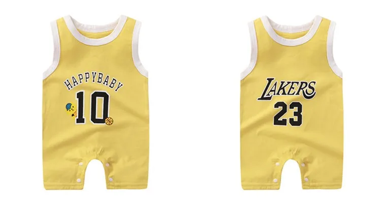 Baby Bodysuits are cool New Born Baby Basketball Sports Romper Toddler Costume Summer One-piece Baby Girl Sleeveless Climb Clothes 0-24m Baby Bodysuits for boy