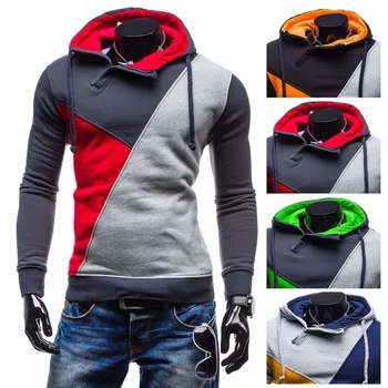 

3 Color Split Joint Man Even Midnight Self-cultivation Leisure Time Men's Pullover Sweater Tide