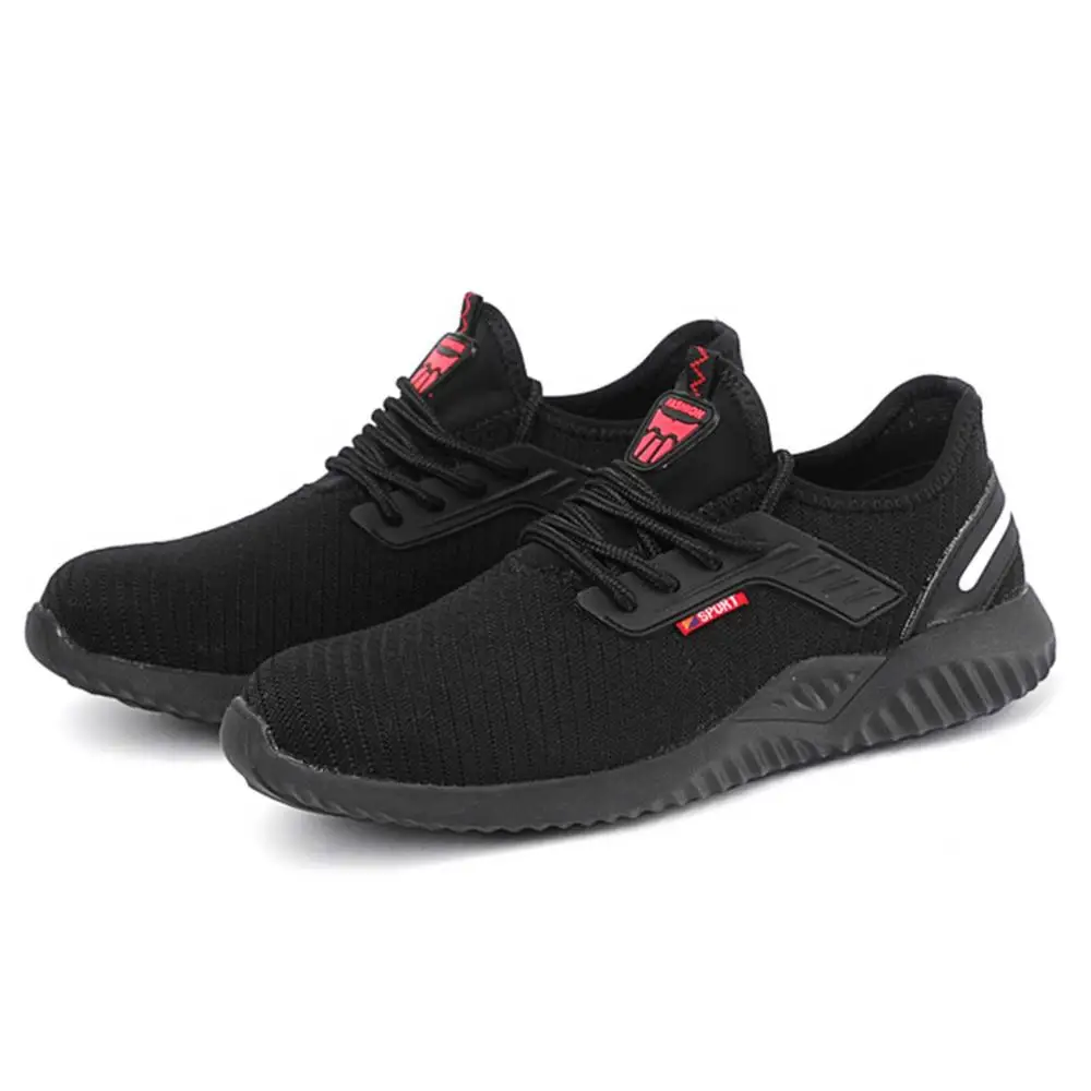 NASONBERG Breathable Indestructible Ryder Shoes Men Steel Toe Air Safety Boots Puncture-Proof Work Sneakers Shoes