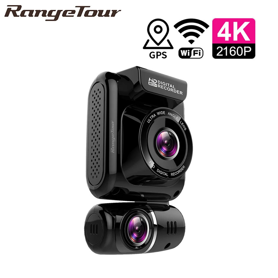 Скрытый Автомобильный видеорегистратор Mini 4K 2160P с двумя объективами Wi Fi GPS Novatek 96663