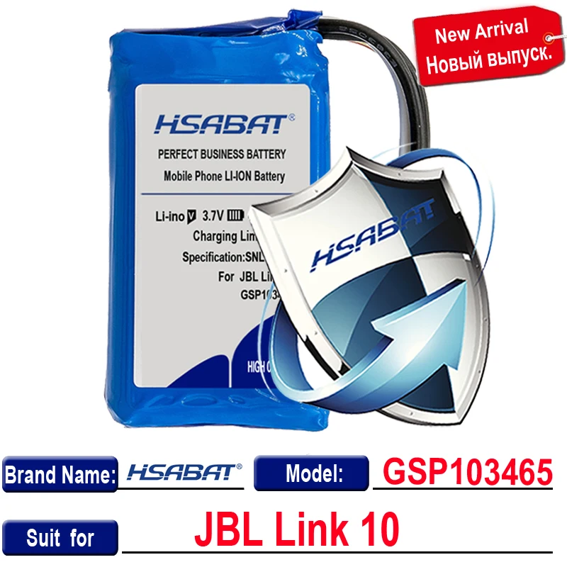 HSABAT 4800 мАч GSP103465 батарея для JBL Link 10 динамик литий-полимерный перезаряжаемый аккумулятор замена