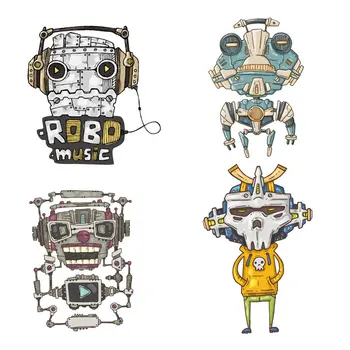 

ZOTOONE Robot stickers for iron transfer clothes DIY accessory t-shirt dresses washable heat transfer