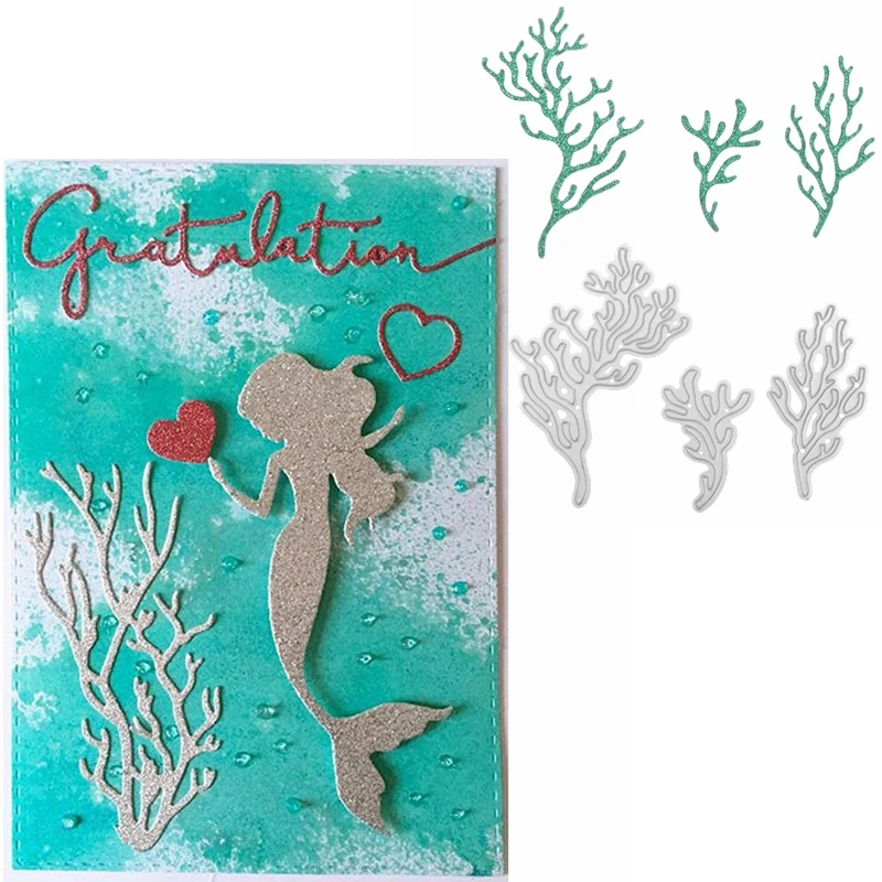 

Beautiful Coral Metal Cutting Dies Coral In The Sea Die Cut For Card Making DIY 2020