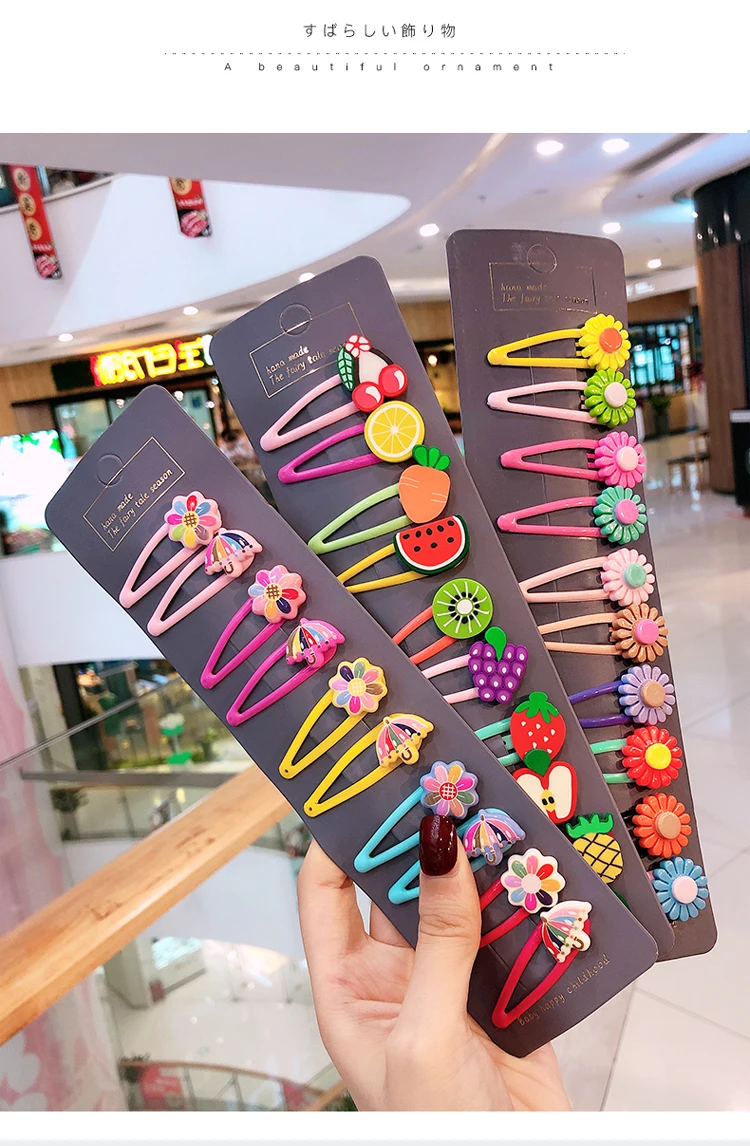 Girls Cute Cartoon Animals Fruit 5 cm Hairpins Children Lovely Hair Clips 10 Ha3b61894a2fd48b0834f88db1ccb3313D