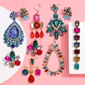 

Aretes De Mujer Modernos 2020 Fashion Simple Color Rhinestone Drop Earring Holiday Party Holiday Accessories Tassel Earrings