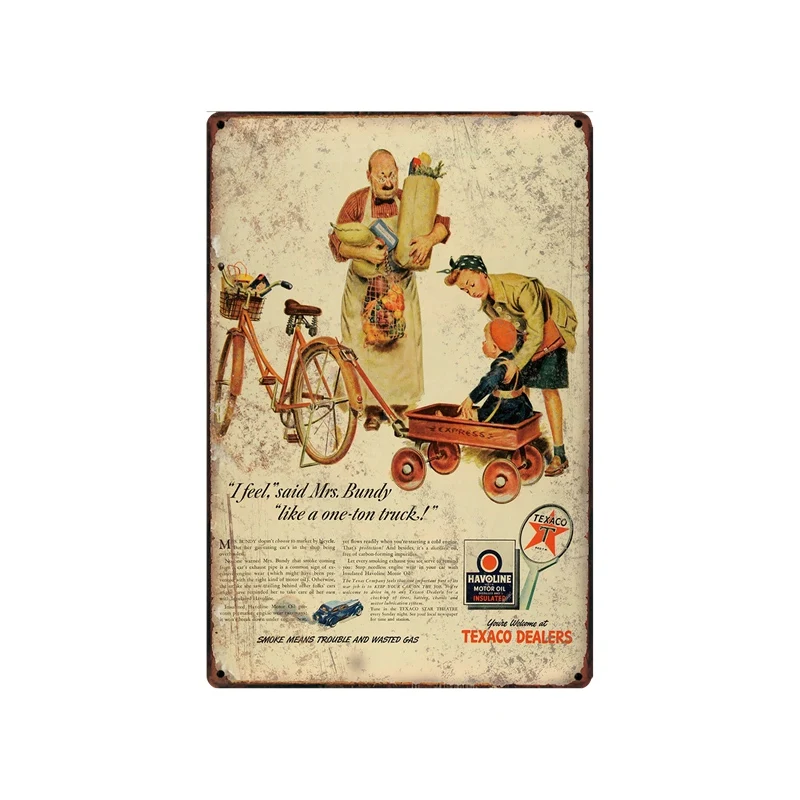 Retro Tin Metal Sign Vintage Plate Wall Pub Home Art Decor Car Iron Poster Cuadros 7012 - Цвет: SA-7017