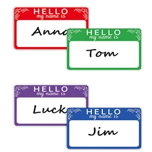 New HELLO My name is label sticker 2X3 inch color school office, kids, employees, family border name tags 300pcs
