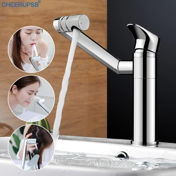 

Torneira Pia Water Tap Bathroom Basin Sink Faucet Hod Cold Mixer 360 Degree Rotation Brass Taps Modern Deck Mounted Stream Tap