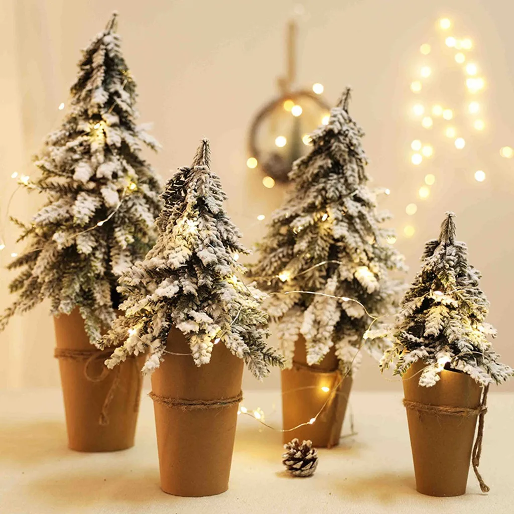 Искусственная Настольная мини-елка украшения фестиваль миниатюрная елка Рождественские украшения подарки для дома