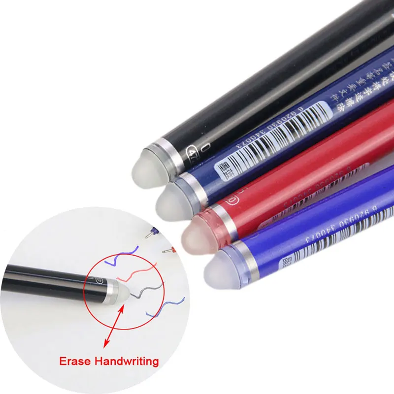 Erasable Pen Washable Handle Blue/Black/Red 0.5mm Kawaii Pen Refill Rod for Office Supplies Student Exam Writing Spare pens