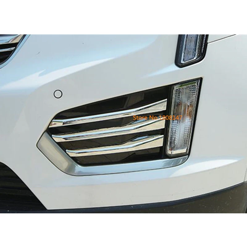 HIGH FLYING ABS Chrome Front Fog Light Lamp Decor Trim for Cadillac XT4 2018 2019 2020