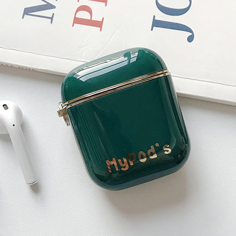 Style 1 Роскошный Жесткий чехол из поликарбоната с узором для Apple Airpods 1 2 чехол защитный чехол Bluetooth беспроводной чехол для наушников чехол для зарядки сумки Funda - Цвет: Style 1