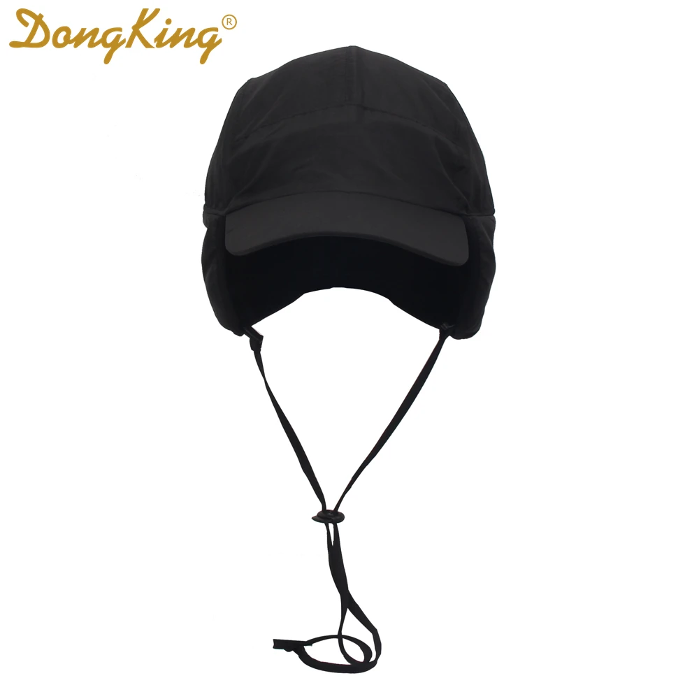 Новинка, Зимняя кепка DongKing, сохраняющая тепло, шапка с ушками из флиса, большой размер, бейсболка, защита от брызг, ветрозащитная шапка унисекс, рождественский подарок