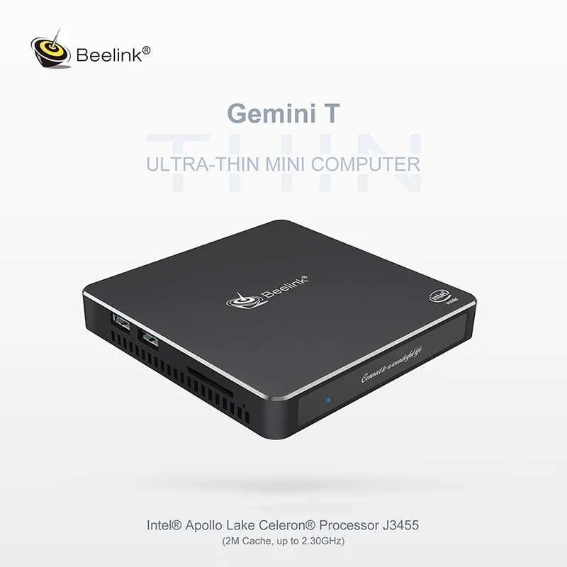 Beelink T34 Gemini J3455 Безвентиляторный windows 10 Мини ПК 8 ГБ 128 Гб Поддержка M.2 SSD BT4.0 1000M lan windows10 NUC Мини компьютер