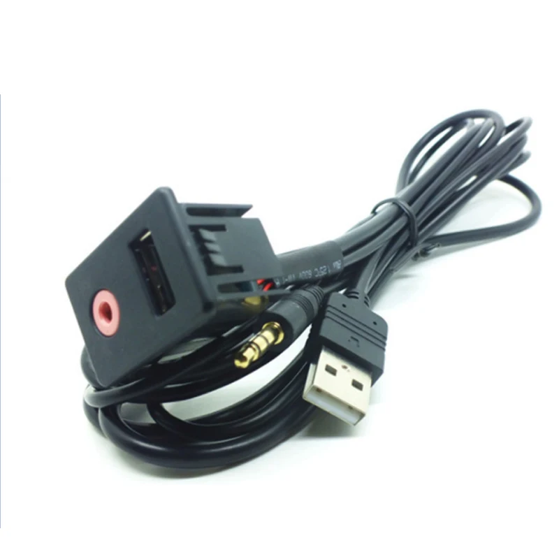 Автомобильный USB AUS кабель адаптер для наушников Мужской Разъем-переходник для бас гитары крепление панель адаптера Вход разъем Aux Pro 3,5 мм 12V для Ford