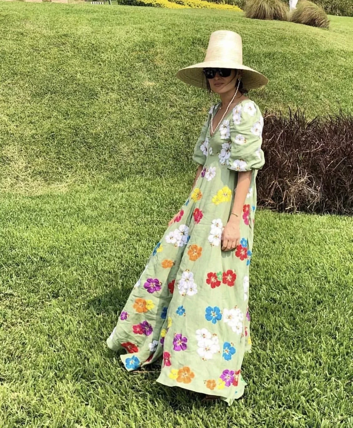 Увядное свободное вечернее платье для женщин vestidos богемное винтажное цветочное зеленое пляжное платье с вышивкой vestidos de fiesta de noche Макси платье