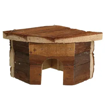 

AFBC Wooden House Villa Cage Exercise Toys for Hamster Hedgehog Mouse Rat Guinea Pig, #10 Triangle-Hamsters