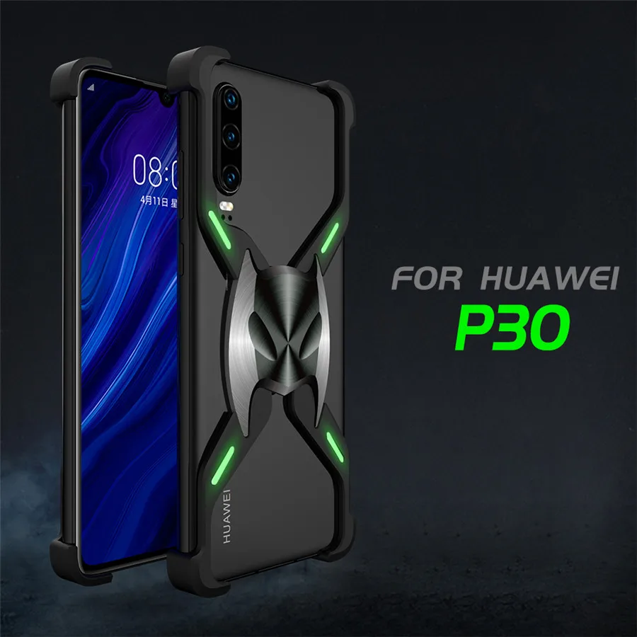 R-JUST магнит металлический корпус для huawei P30 P30 Pro ударопрочный алюминиевый сплав голая рамка бампер крышка люминесцентный чехол - Цвет: for Huawei P30